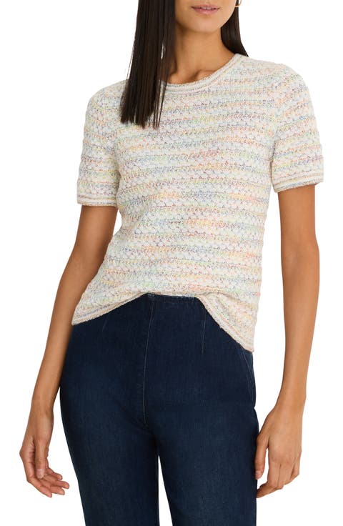 Palette Mix Cotton Blend Sweater Top