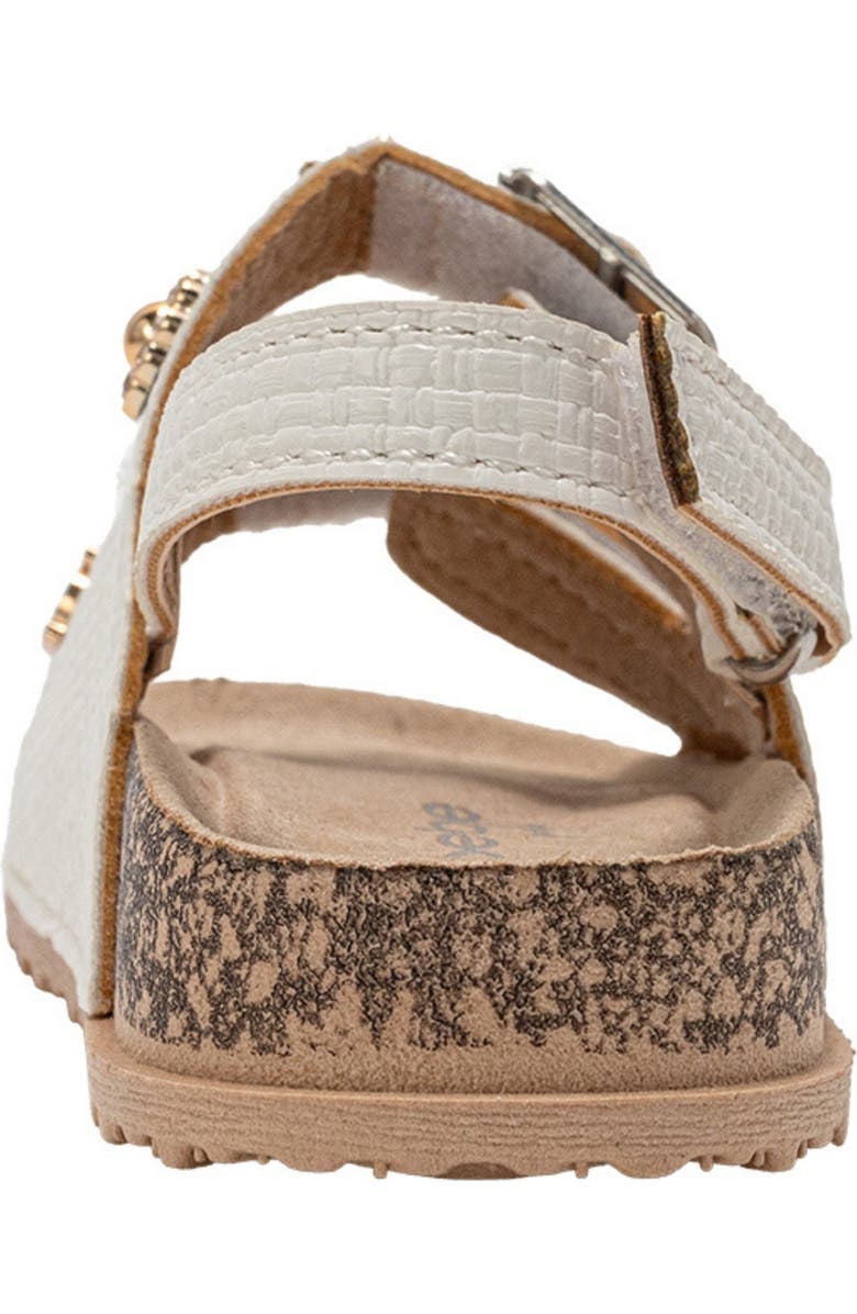 bebe Peached Double Strap Sandal, Alternate, color, White