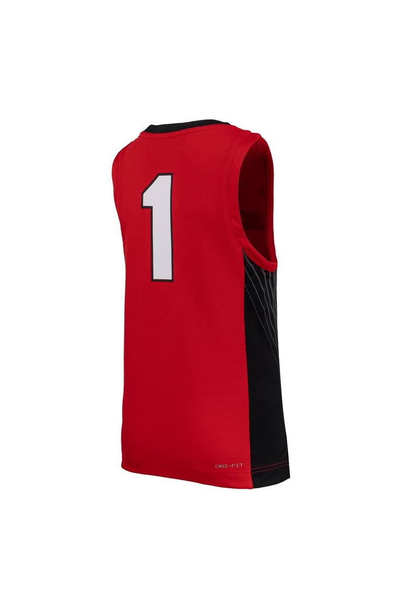 Youth Nike #1 Red Georgia Bulldogs Replica Basketball Jersey, Alternate, color, Red