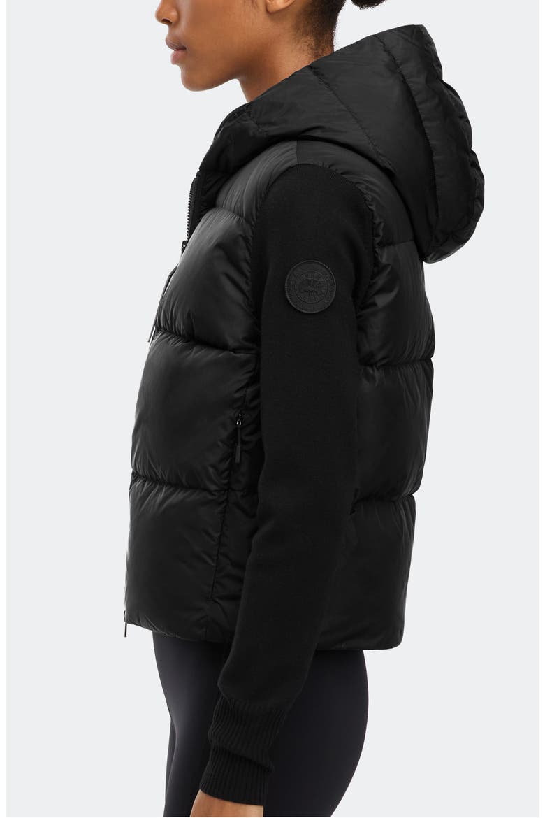 Hybridge Mixed Media 750 Fill Power Down Puffer Jacket, Alternate, color, BLACK