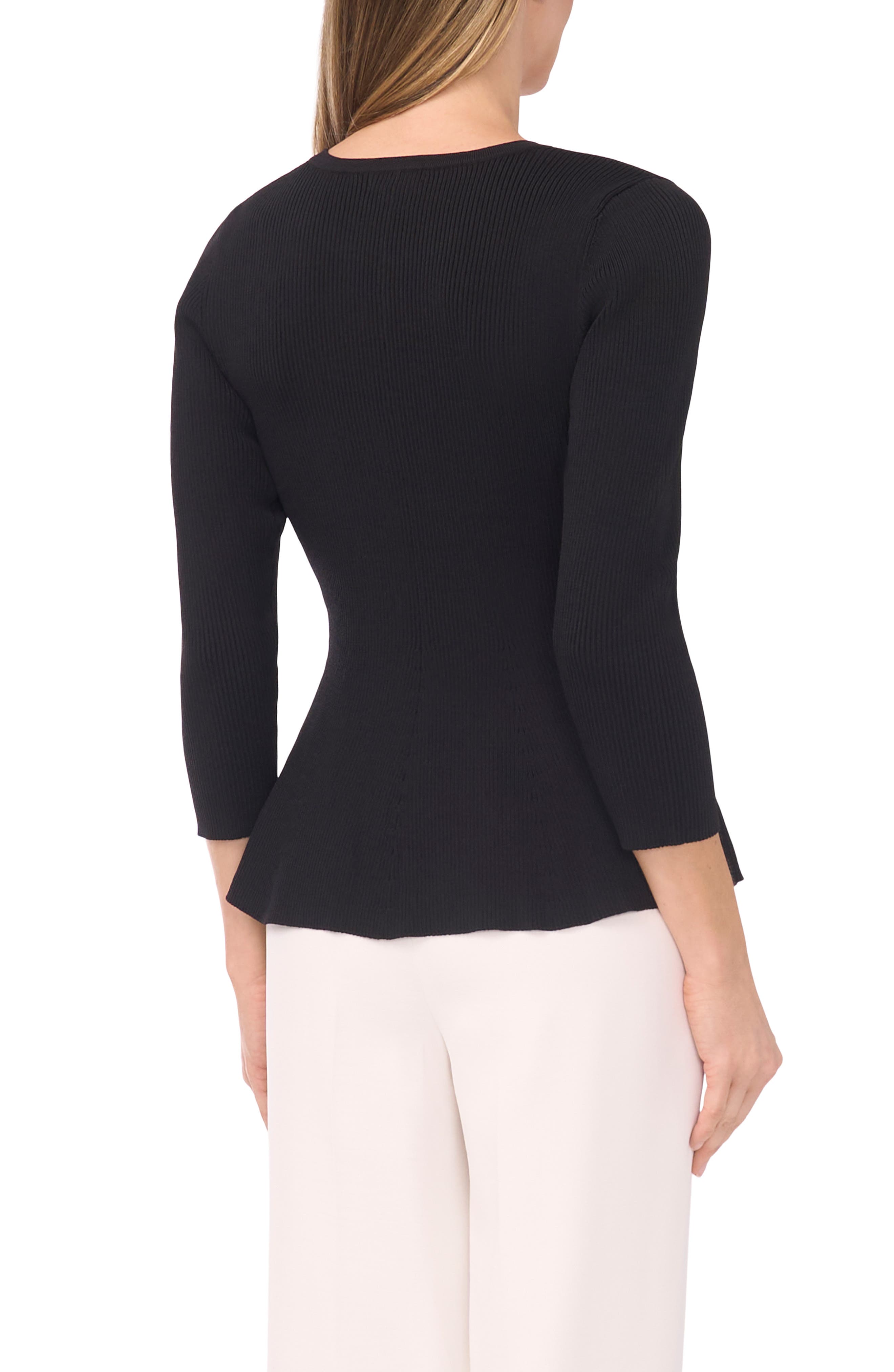 Rib Peplum Sweater - image 2