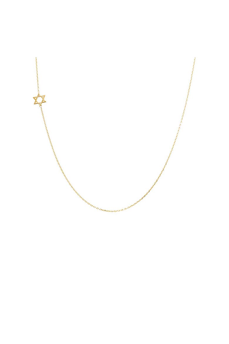 Solid Sideways Star of David Necklace 14K, Main, color, 14K Gold