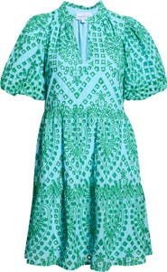 SUGARLIPS At Sea Jacey Eyelet Babydoll Dress