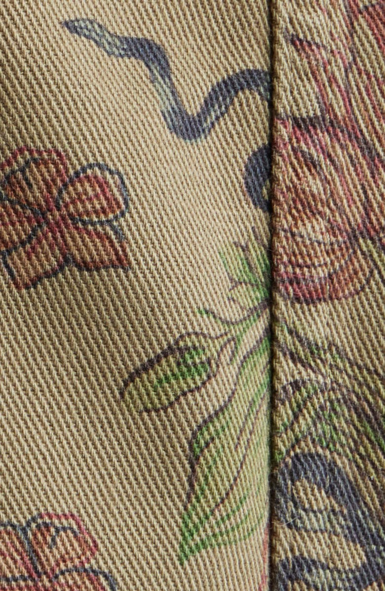 Damson Madder Stacia Overdye Tulip Organic Cotton Denim Jacket, Alternate, color, Khaki