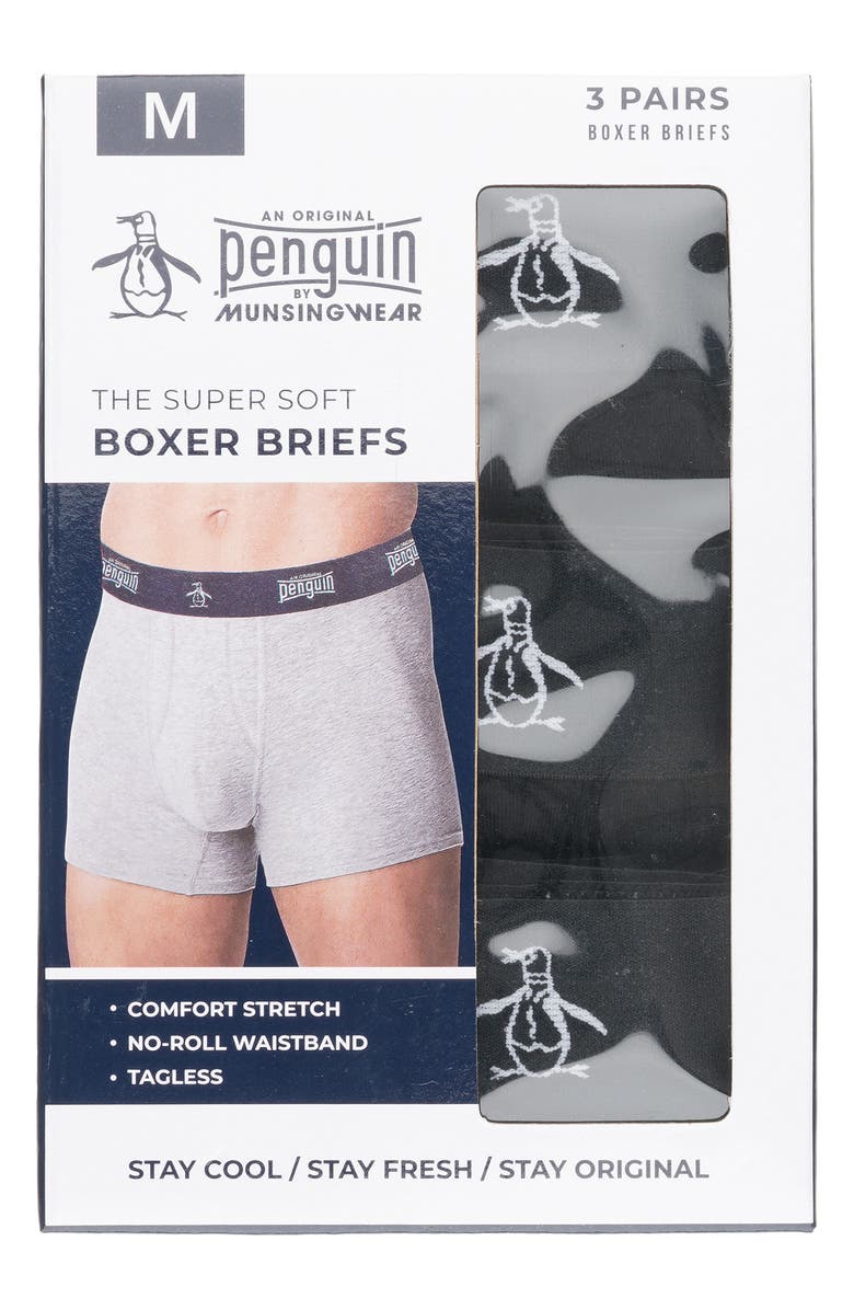 Original Penguin 3-Pack Supersoft Boxer Briefs, Alternate, color, Black