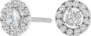 Haus of Brilliance 14K White Gold 3/4 Ct Lab-Grown Diamond Floating Halo Stud Earring