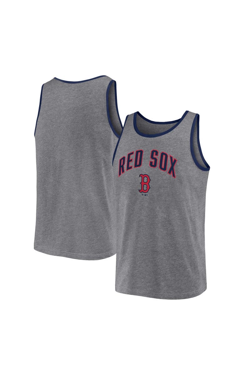 FANATICS Men's Fanatics Branded  Heather Gray Boston Red Sox Primary Tank Top, Alternate, color, Heather Gray