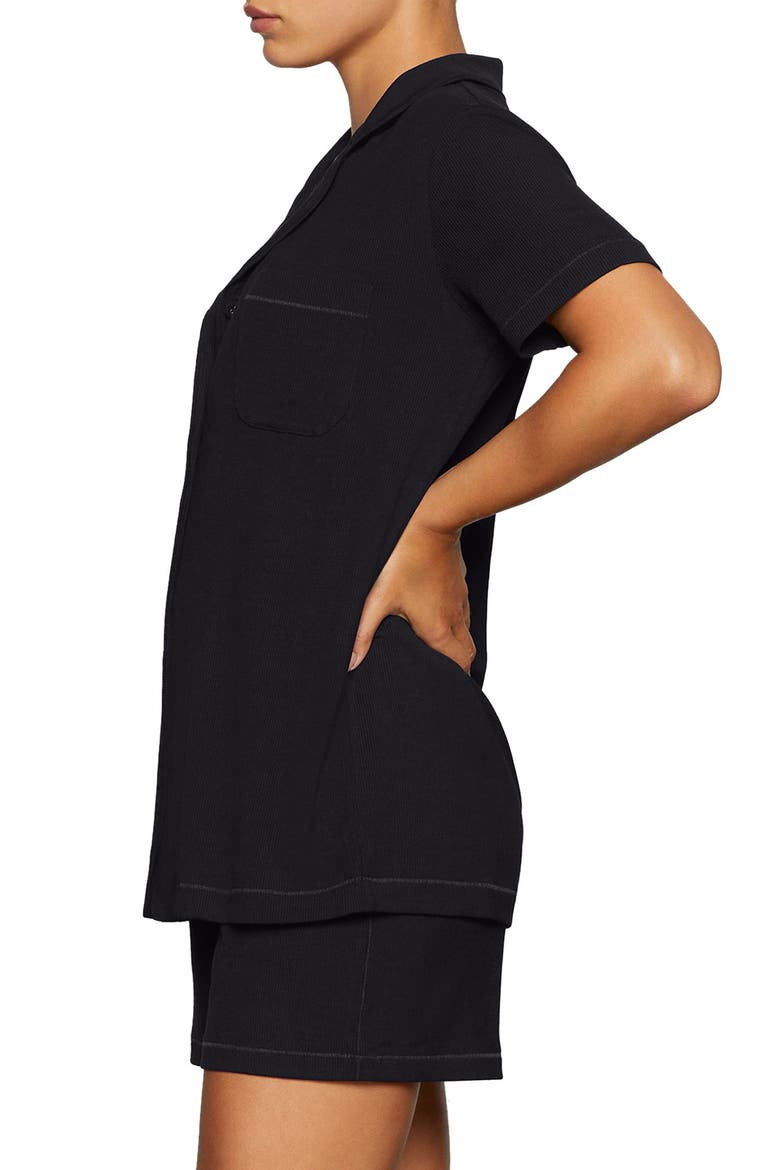 Soft Lounge Short Sleep Set, Alternate, color, ONYX