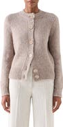 Akris punto Fluffy Alpaca Blend Cardigan