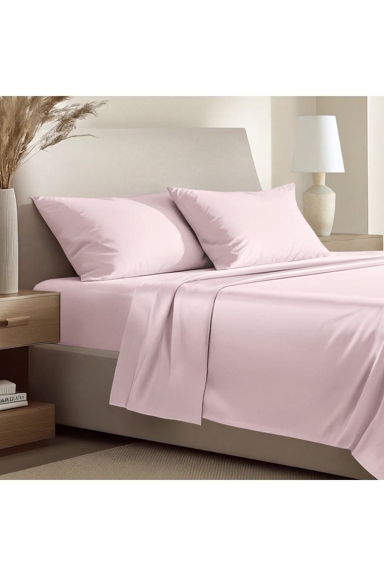 400 Thread Count Organic Cotton Sateen Sheet Set, Alternate, color, Dusty Pink