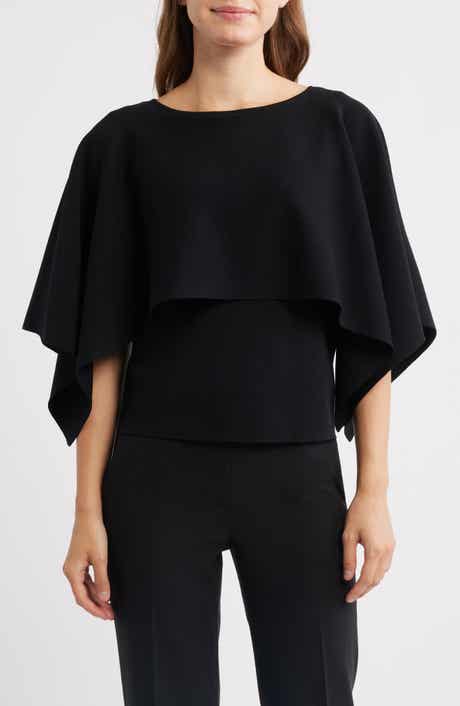 Boat Neck Sweater Cape