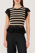 Rails Coen Ruffle Sleeve Peplum Sweater