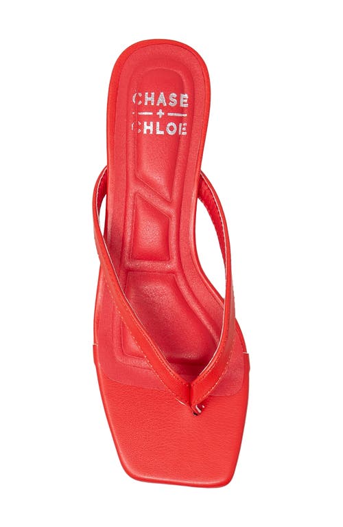 Chase & Chloe Chase And Chloe Raya Kitten Heel Sandal In Red
