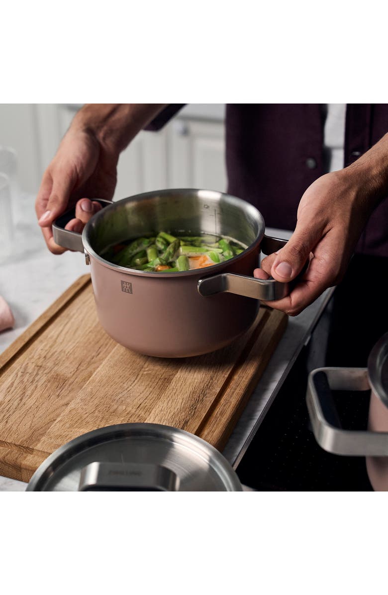 ZWILLING Pure 6-Piece Nonstick Stainless Steel Cookware Set, Alternate, color, Rose