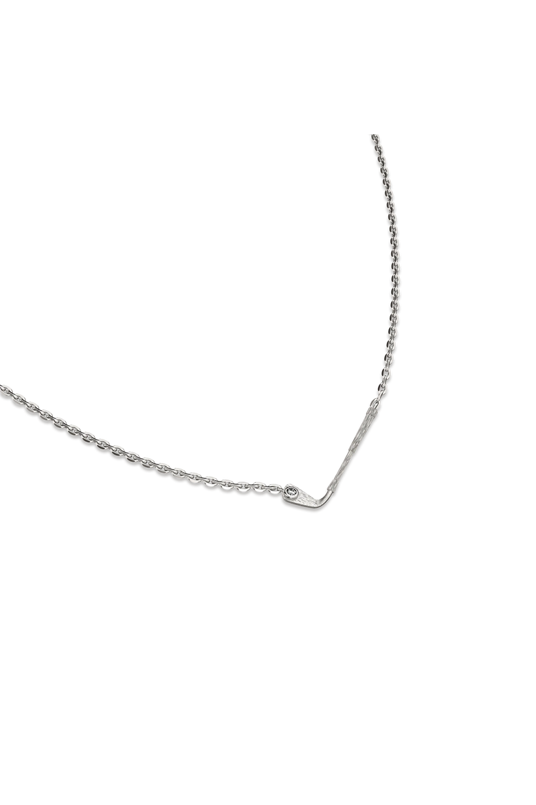 The Golf Club Necklace, White Diamond, Alternate, color, Silver Diamond