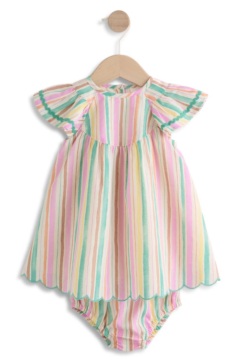 Rainbow Stripe Dress, Main, color, MULTI