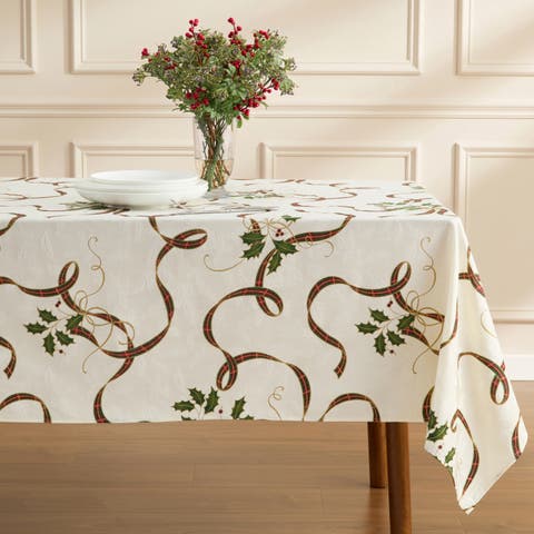 Holiday Nouveau Ribbon Tablecloth