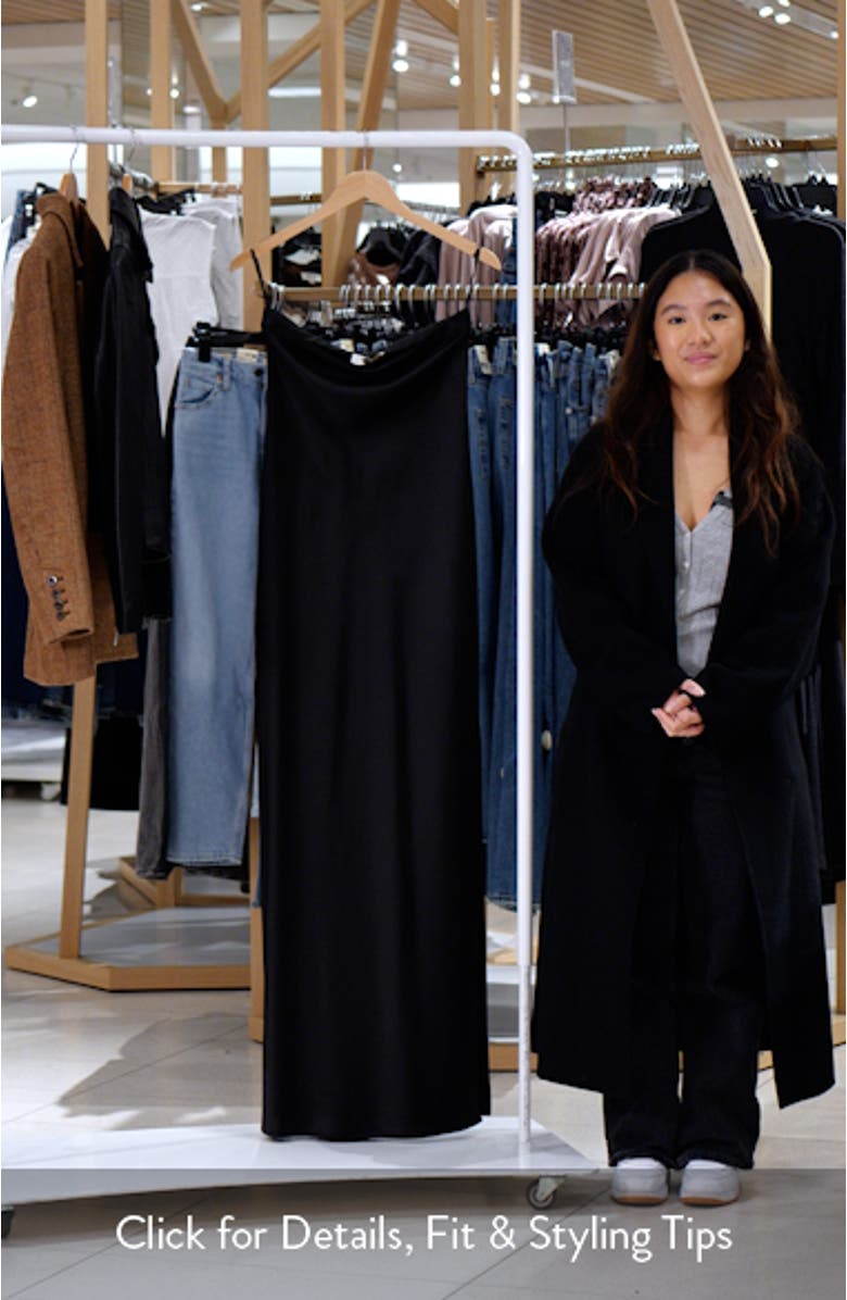 Odelle Strapless Satin Maxi Dress, sales video thumbnail