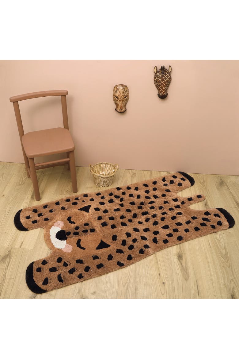 Little Cheetah Rug, Alternate, color, BROWN