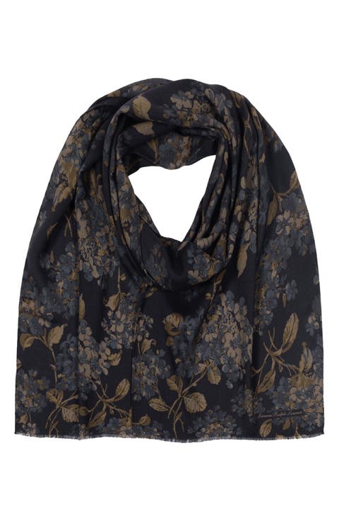 Floral Wool Oversized Wrap