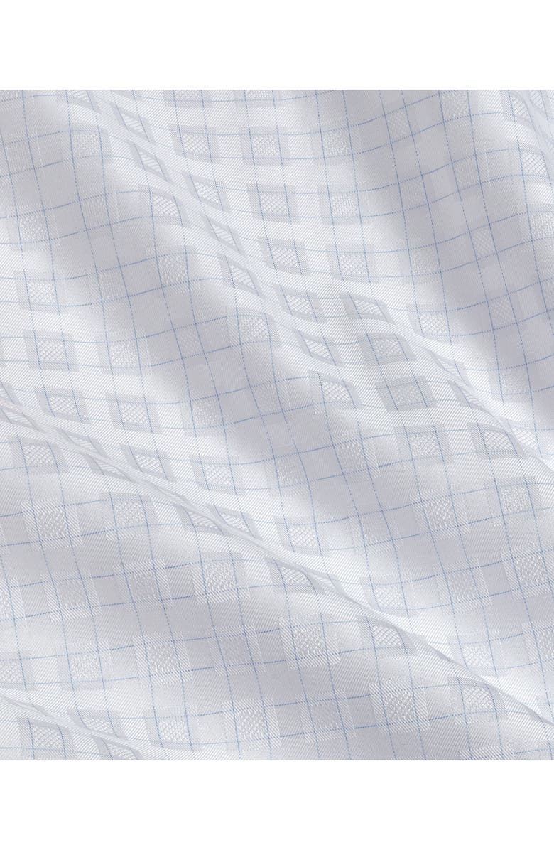 David Donahue Trim Fit Cotton Dobby Check Dress Shirt, Alternate, color, 