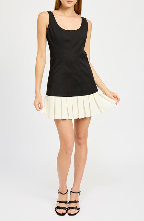 Clarisse Pleated Minidress