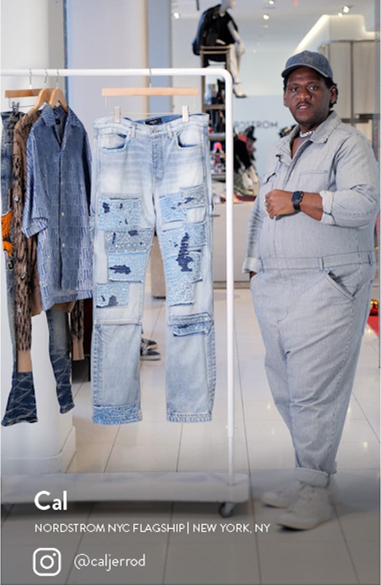 Patchwork Bandana Carpenter Jeans, sales video thumbnail