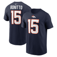 Nike Men's Nike Nik Bonitto Navy Denver Broncos Player Name & Number T-Shirt