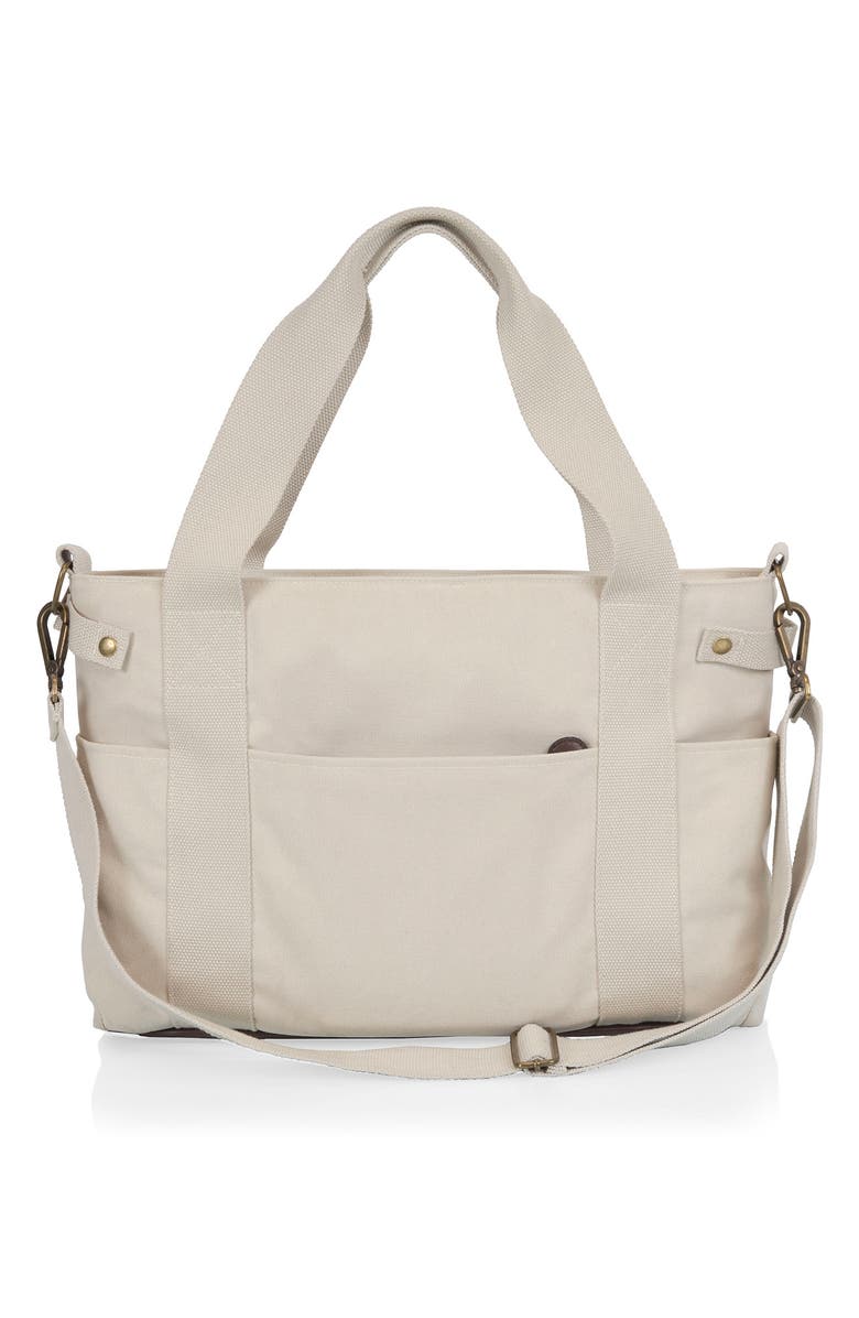 Picnic Time Temecula Wine Insulated Tote Bag, Main, color, White