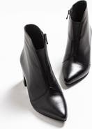 Forever & Always Shoes Finda Leather Block Heel Boot