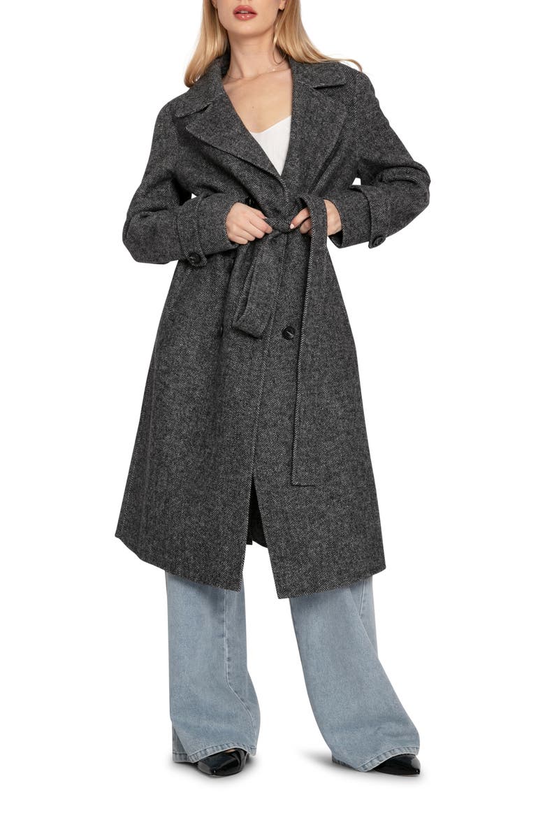 Front Runner Belted Coat, Alternate, color, Charcoal