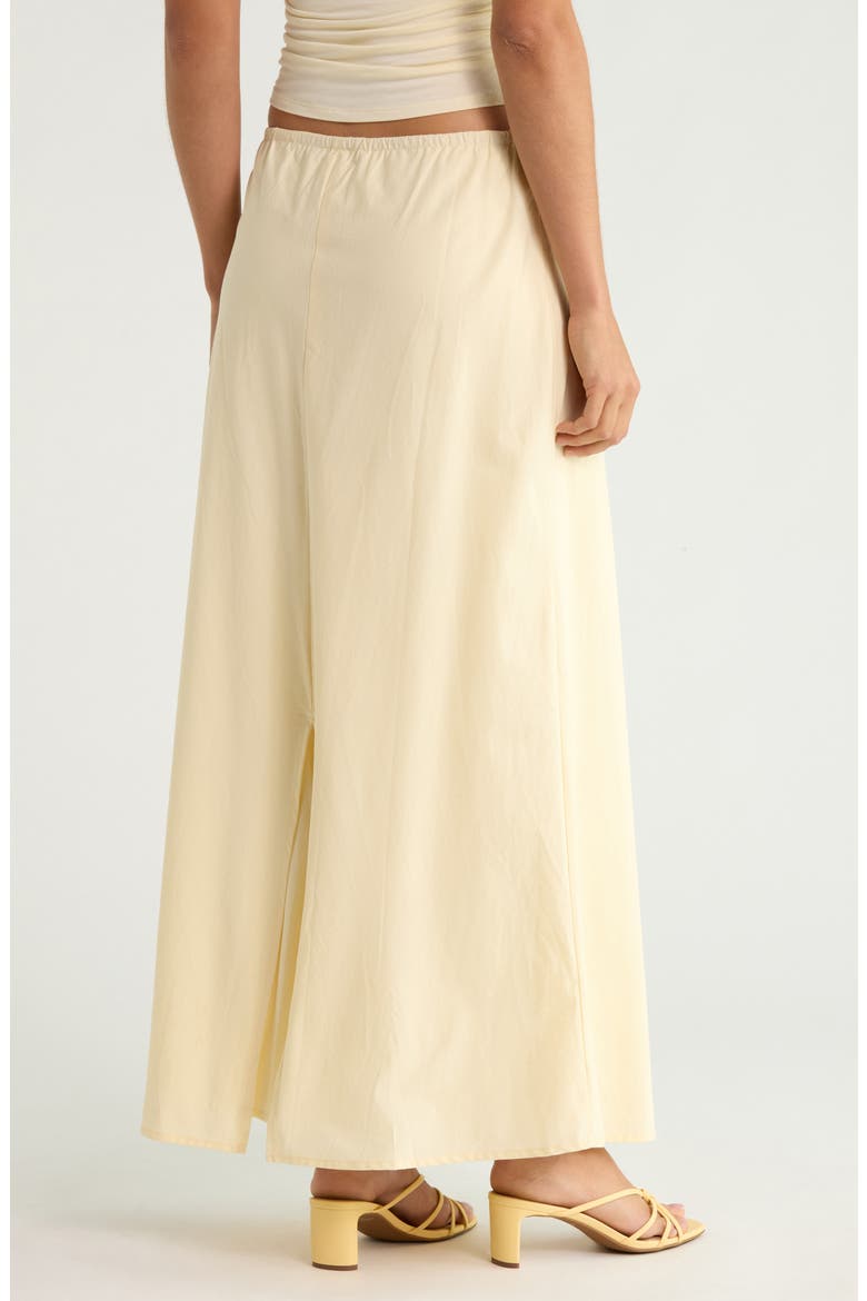 Elena Cotton Maxi Skirt, Alternate, color, BUTTER YELLOW