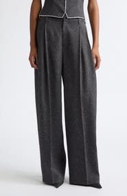 Alexander Wang Mid Rise Tailored Wide Leg Pants