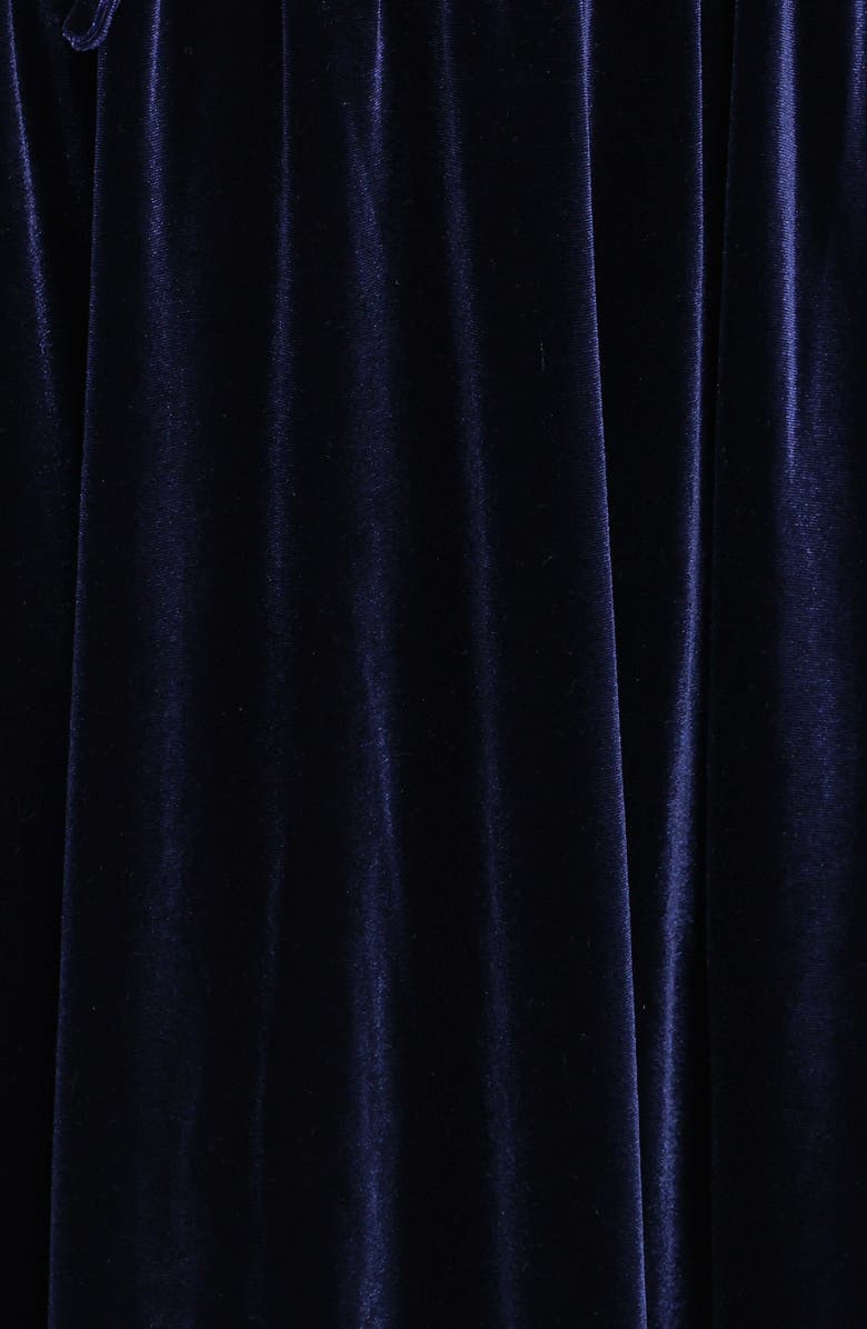 Petal & Pup Cece Long Sleeve Velvet Maxi Dress, Alternate, color, Midnight Blue