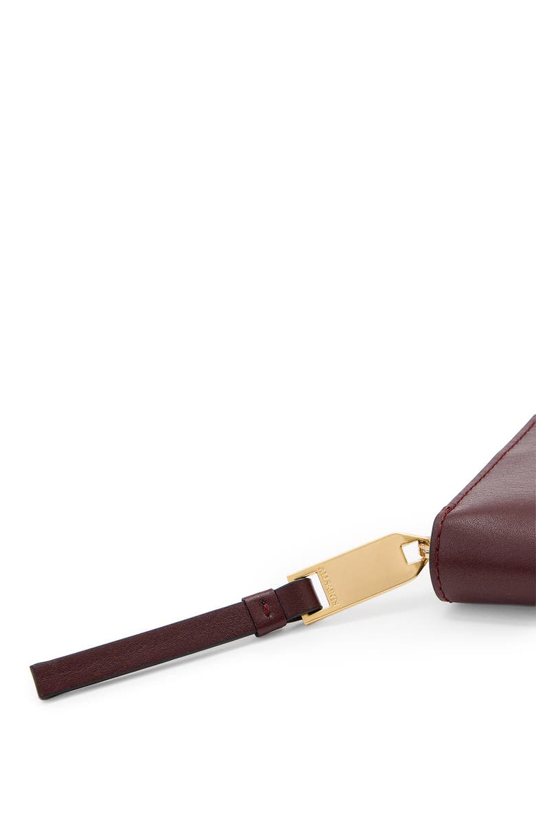 AllSaints Leather Travel Wallet, Alternate, color, Dark Red