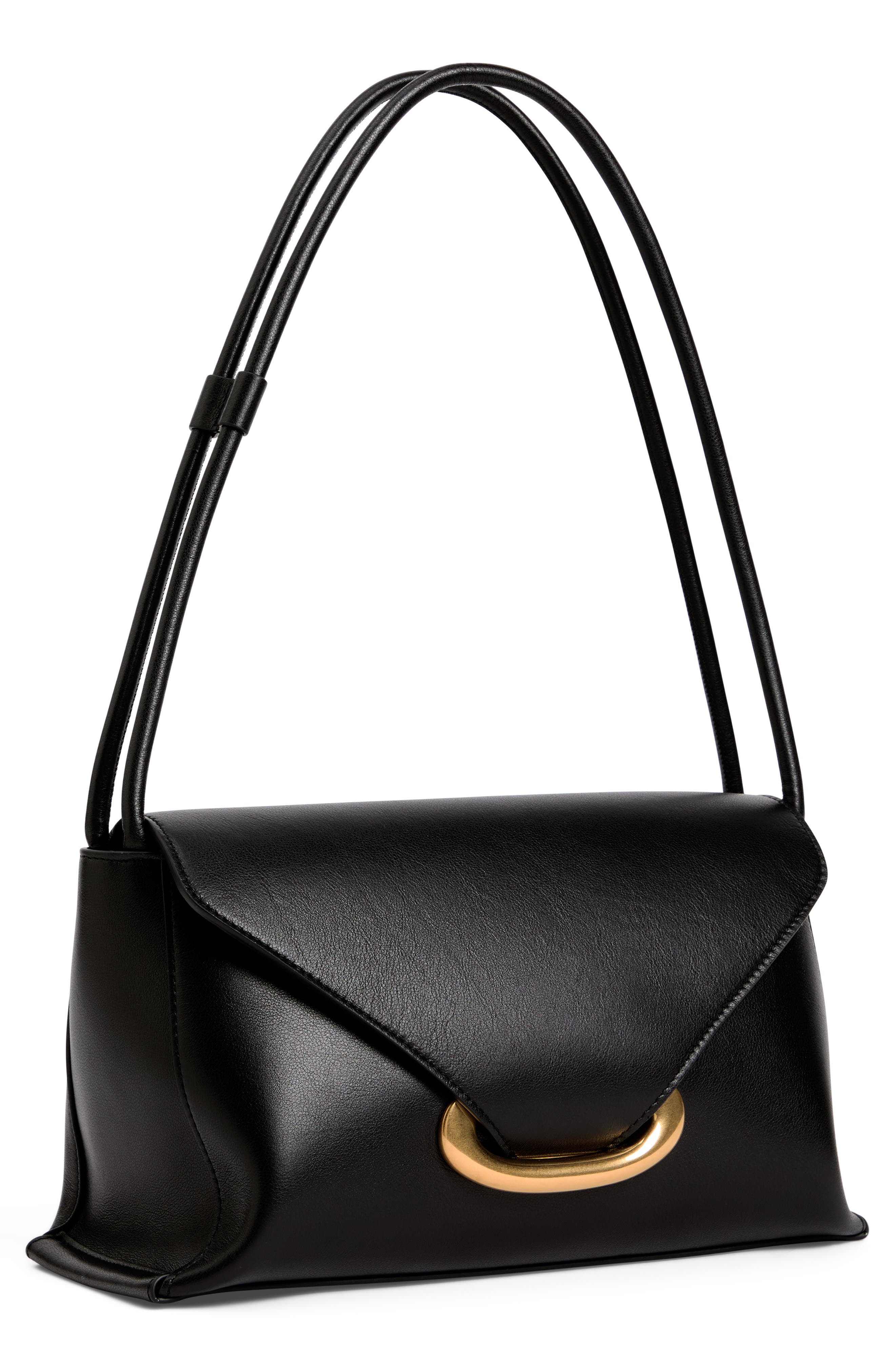 Wandler Veneto Leather Shoulder Bag, Alternate, color, Black 3200