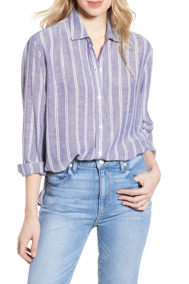 Sydney Stripe Shirt, Main, color, ARTIC STRIPE