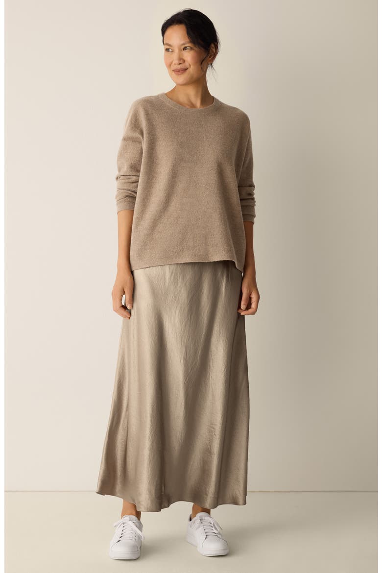Relaxed Fit Wool Felt Sweater, Alternate, color, BISCUIT