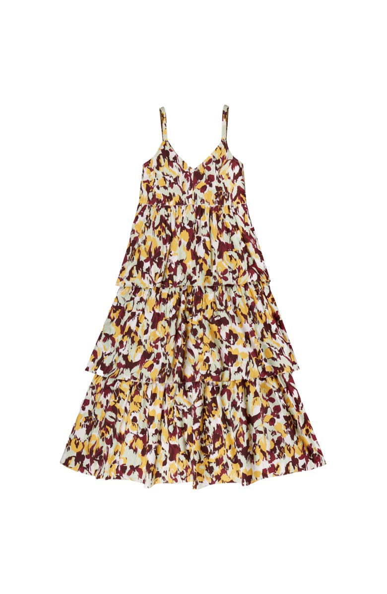 Ro&Zo Confetti Printed Tiered Dress, Alternate, color, Pink