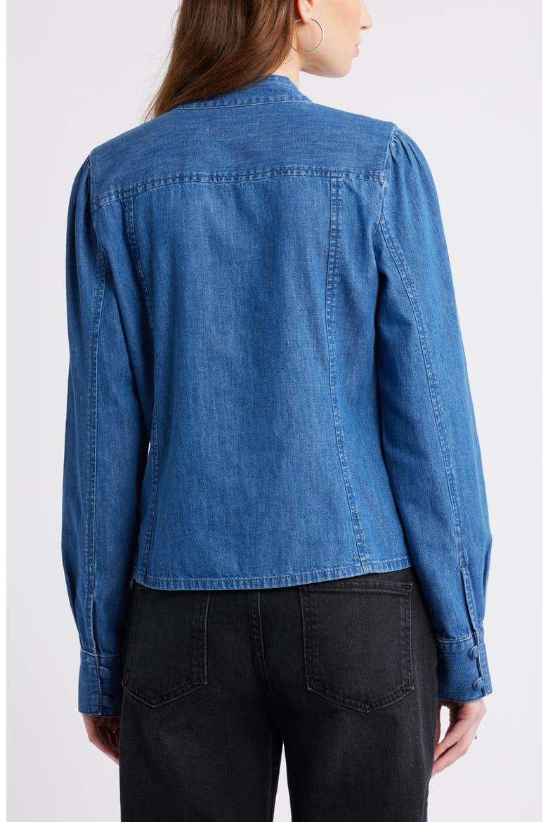The Front Chambray Shirt, Alternate, color, MEDIUM WASH