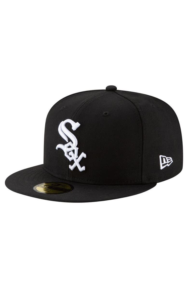New Era Men's New Era Black Chicago White Sox 125th Anniversary 59FIFTY Fitted Hat, Alternate, color, Black