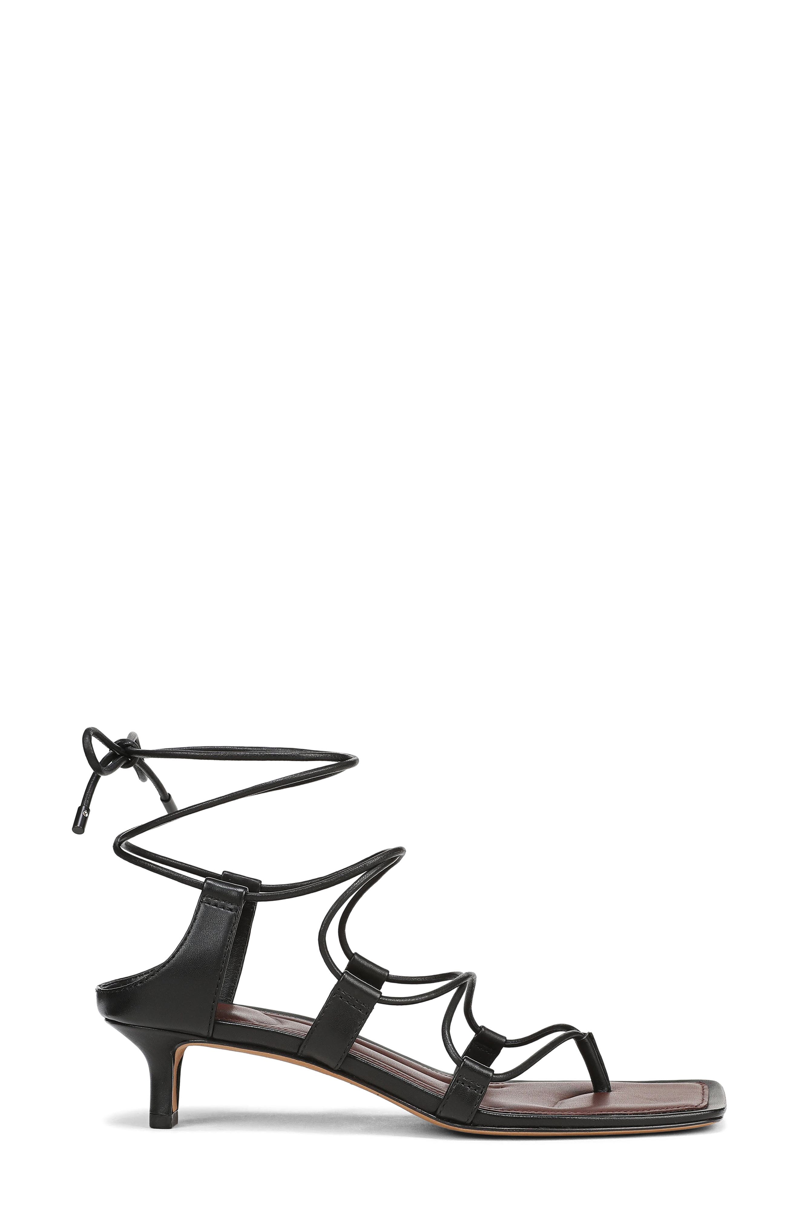 Vince Paulette Ankle Wrap Sandal, Alternate, color, Black