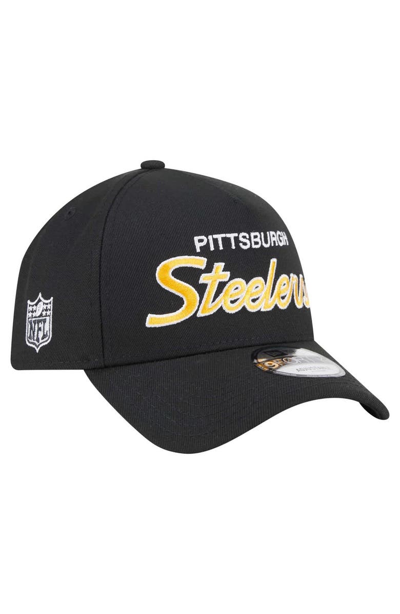 New Era Men's New Era Black Pittsburgh Steelers Smith 9FORTY Adjustable hat, Main, color, Black