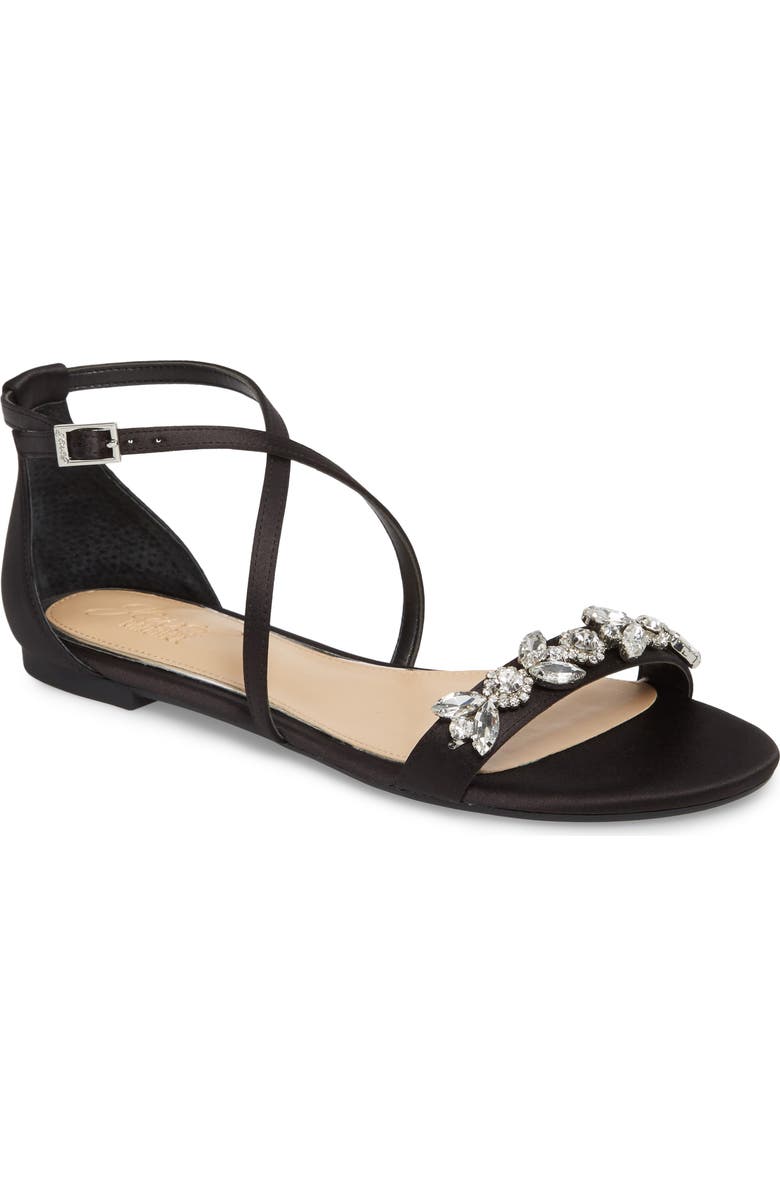 Jewel Badgley Mischka Tessy Embellished Sandal, Main, color,