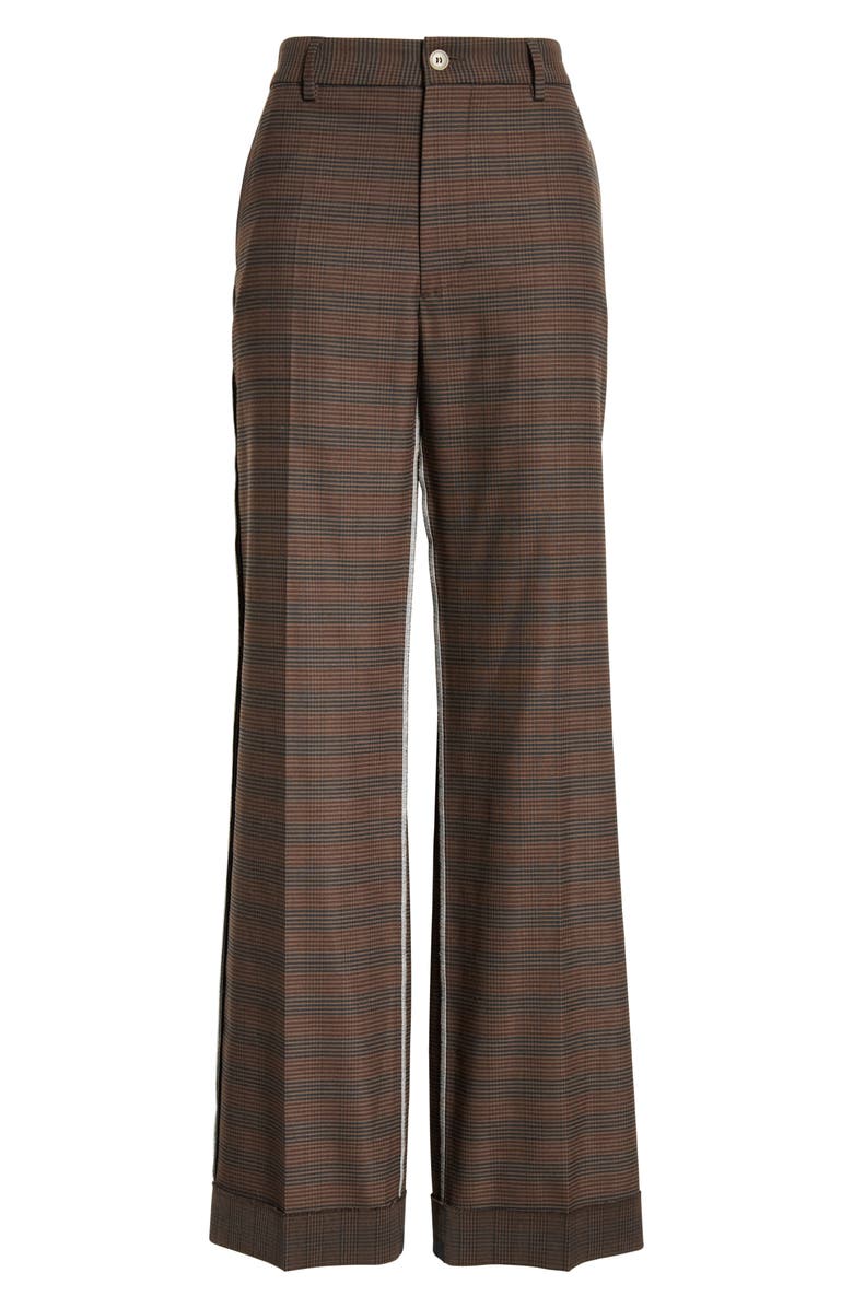 MM6 Maison Margiela Décortiqué Glen Plaid Pants, Alternate, color, Brown/ Black