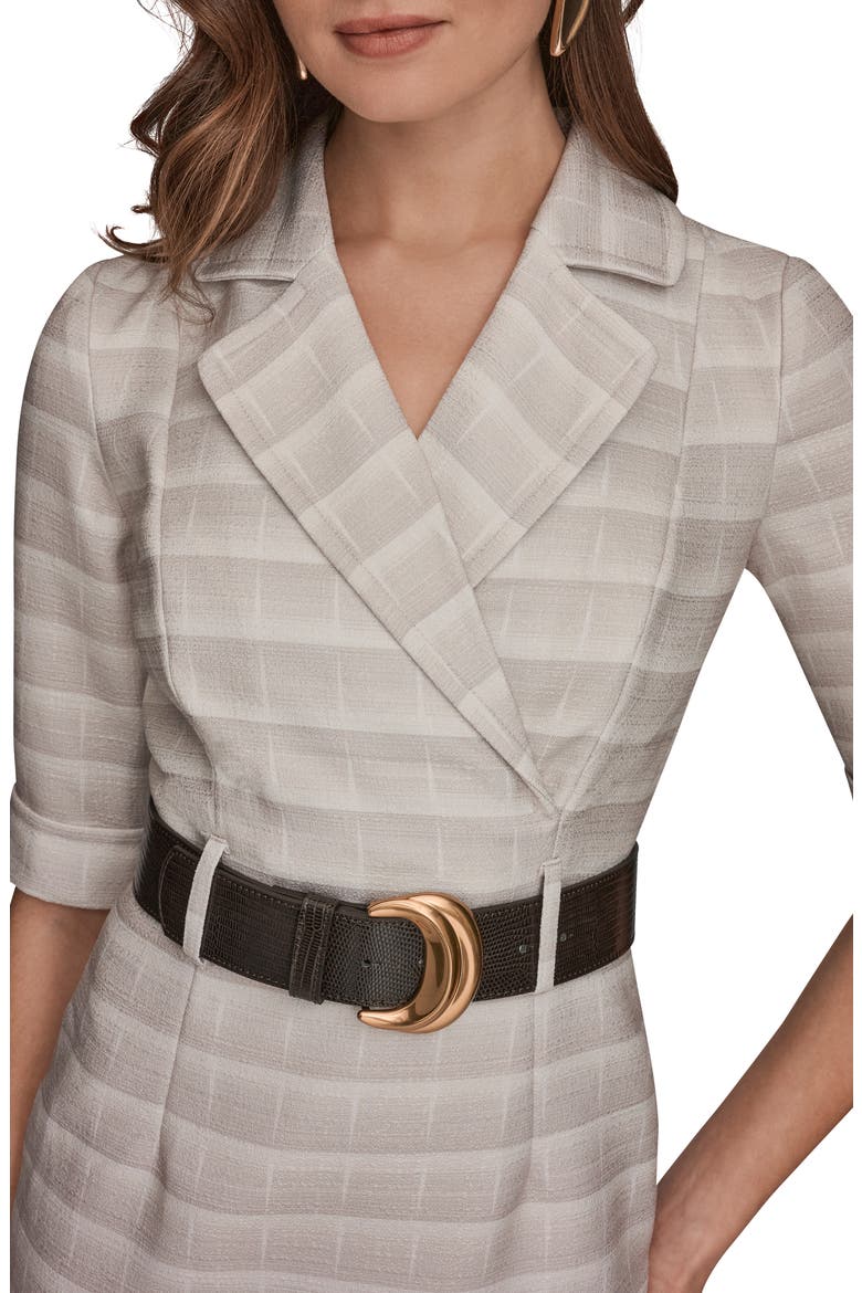 Belted Sheath Dress, Alternate, color, CREAM/VAPO