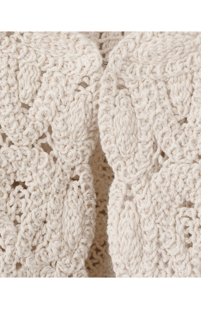 MANGO Crochet Cotton Blend Cardigan, Alternate, color,