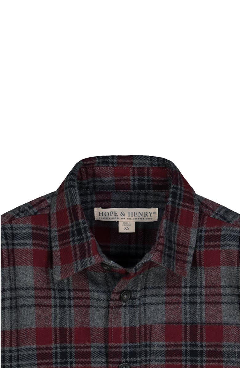 Hope & Henry Boys' Organic Flannel Shirt, Kids, Alternate, color, 