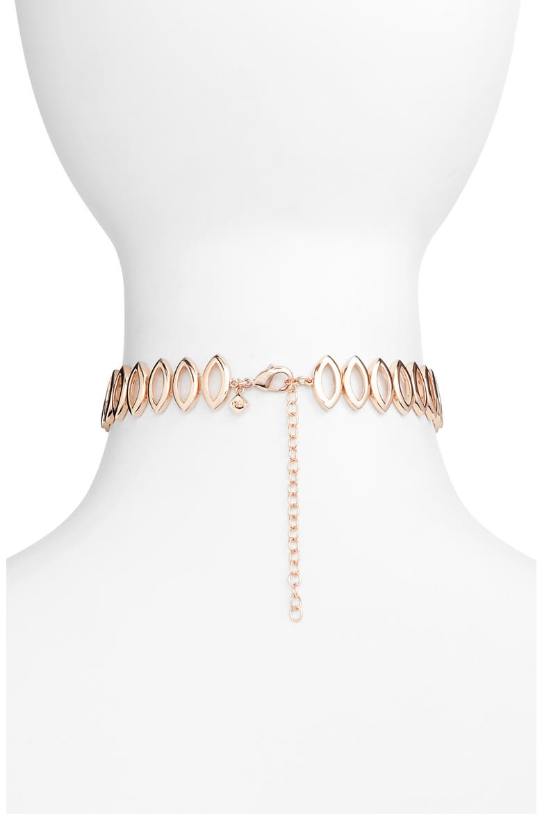 Navette Choker Necklace, Alternate, color, ROSE GOLD