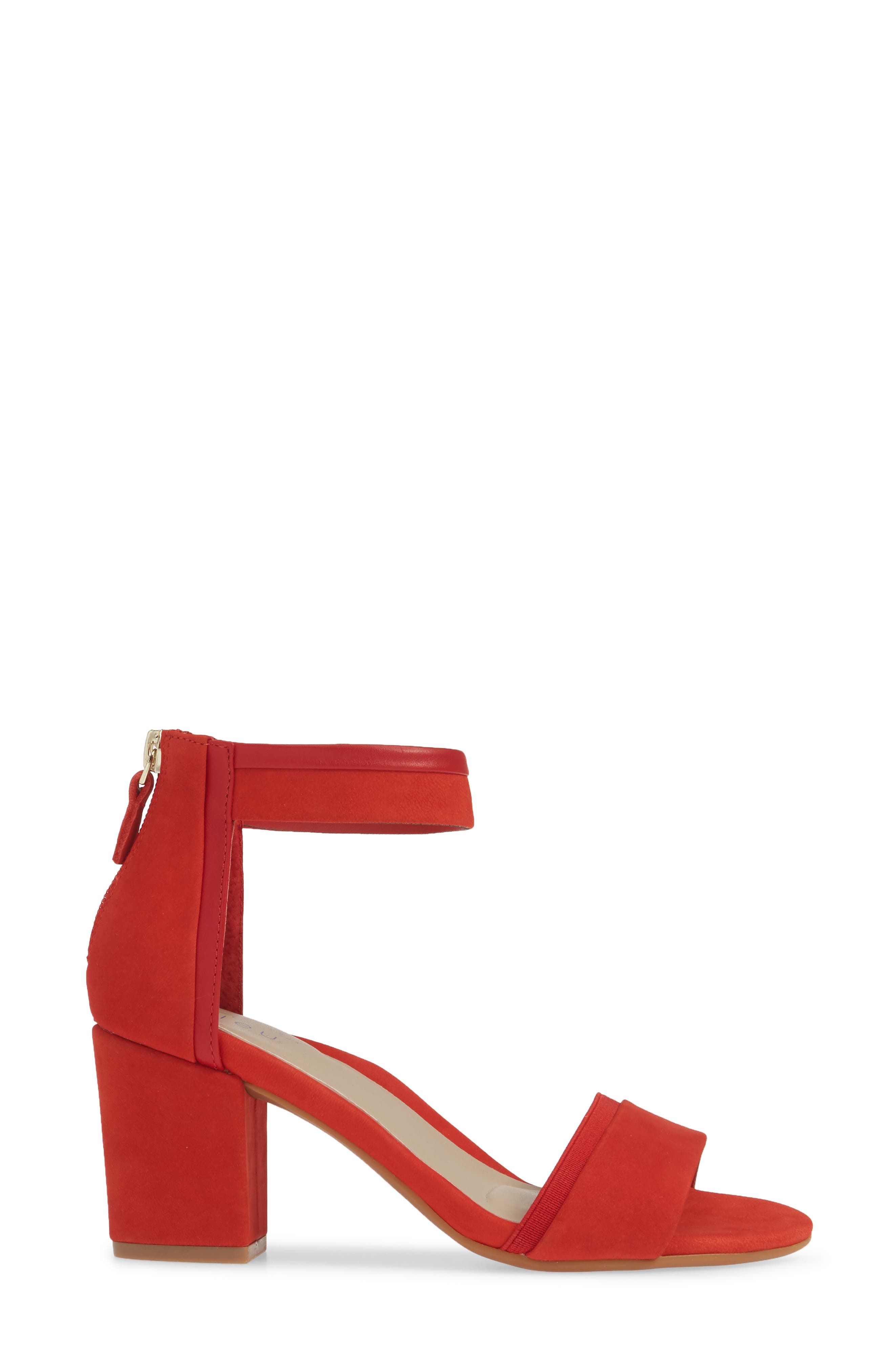 via bleu Priecilla Cuff Sandal, Alternate, color, Chili Pepper Nubuck Leather
